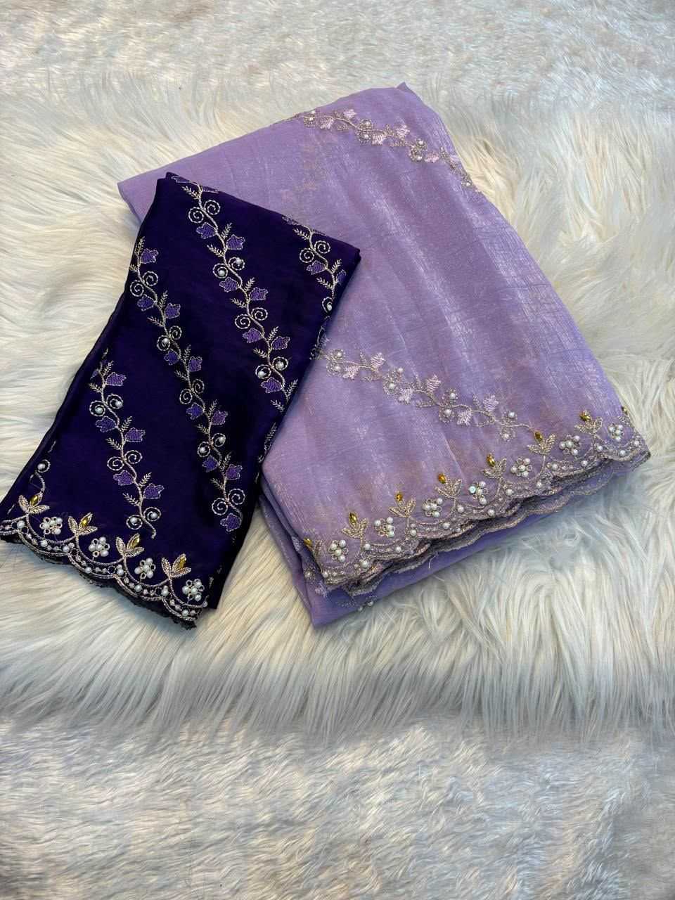 YNF Wholesale Chinon Embroidered Sarees  | Surat Manufacturer