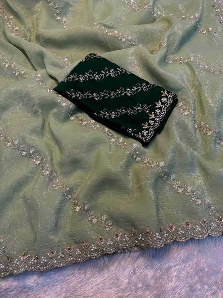 YNF Wholesale Chinon Embroidered Sarees  | Surat Manufacturer
