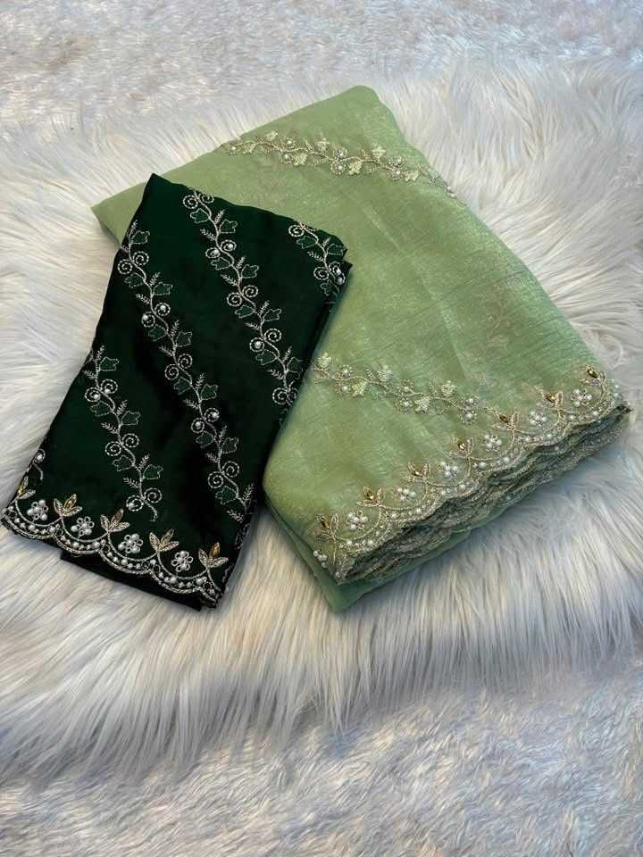 YNF Wholesale Chinon Embroidered Sarees  | Surat Manufacturer