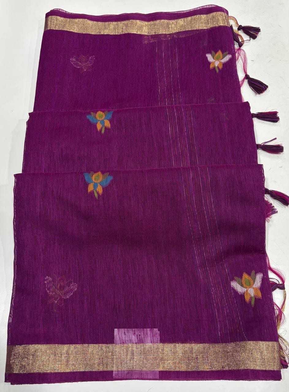 YNF Wholesale Zari Silk Butta Sarees  | Surat Manufacturer