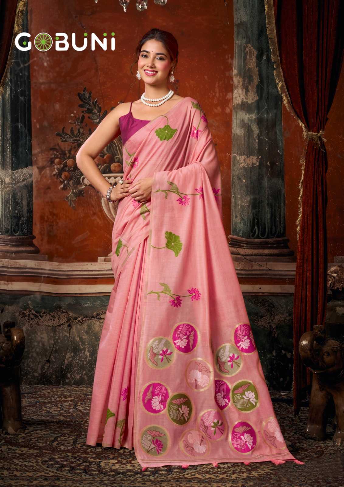 YNF Wholesale Cotton Designer Sarees KESH722 Gobuni Sridevi | Surat Manufacturer