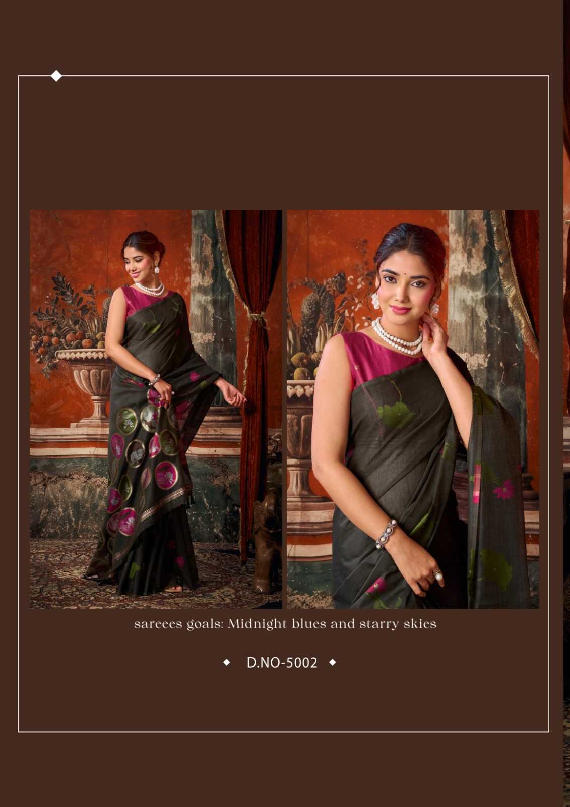 YNF Wholesale Cotton Designer Sarees KESH722 Gobuni Sridevi | Surat Manufacturer