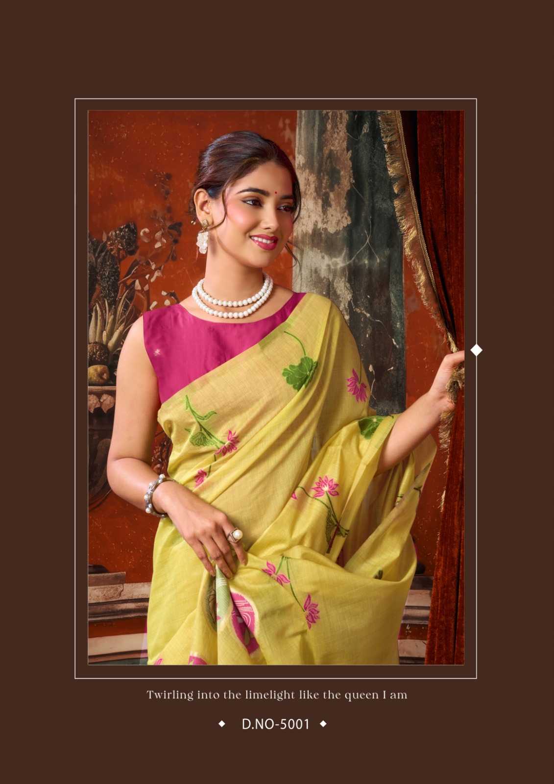 YNF Wholesale Cotton Designer Sarees KESH722 Gobuni Sridevi | Surat Manufacturer