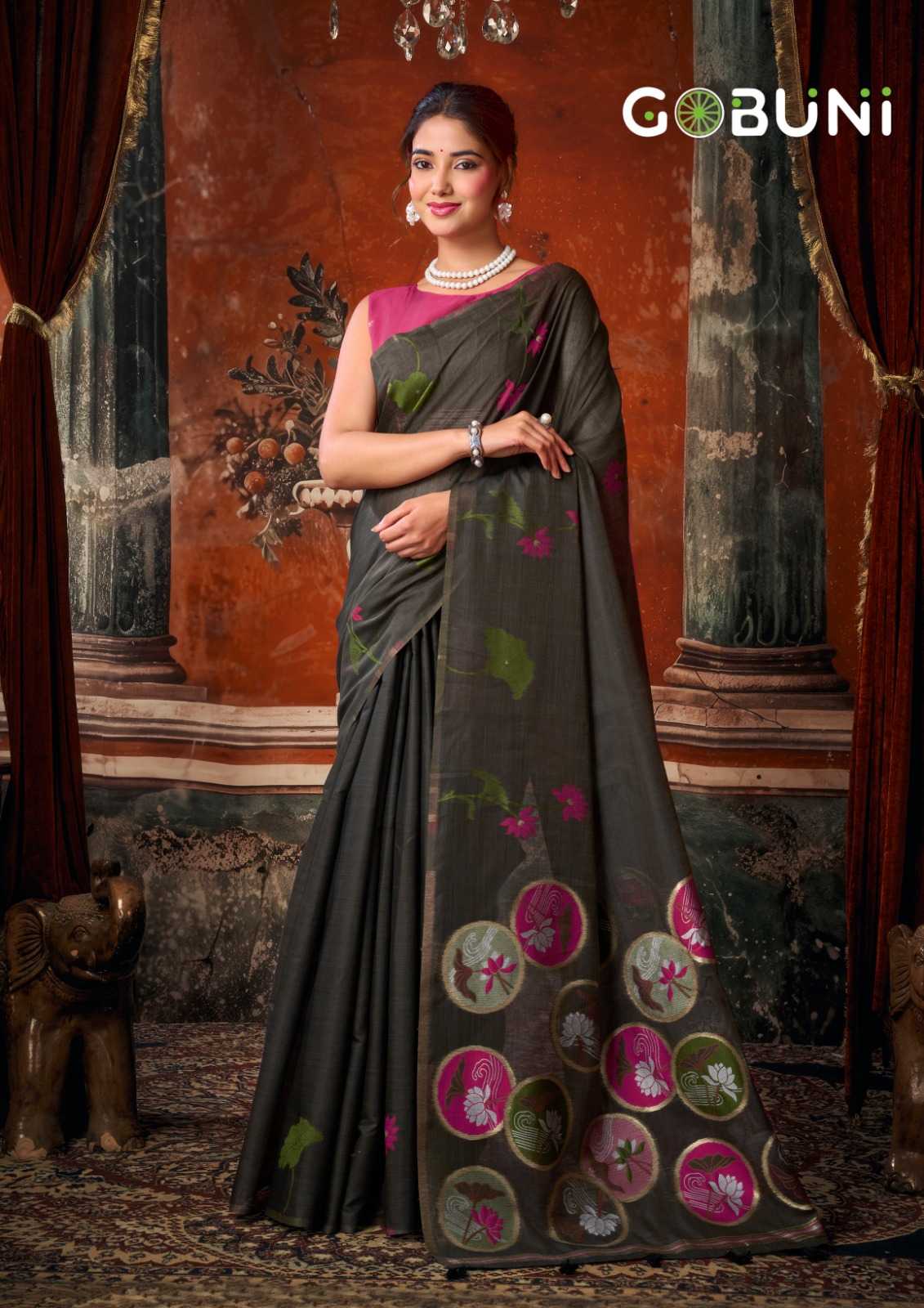 YNF Wholesale Cotton Designer Sarees KESH722 Gobuni Sridevi | Surat Manufacturer