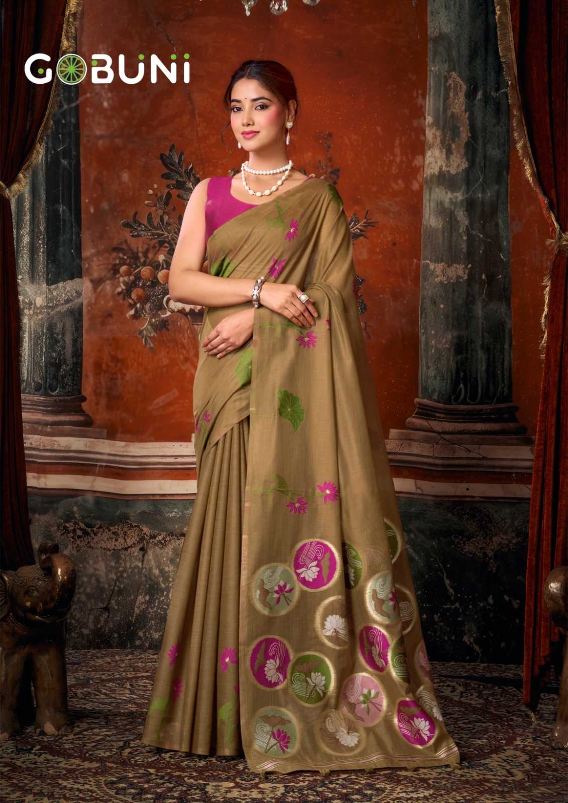 YNF Wholesale Cotton Designer Sarees KESH722 Gobuni Sridevi | Surat Manufacturer