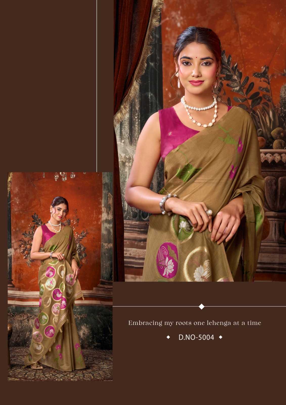 YNF Wholesale Cotton Designer Sarees KESH722 Gobuni Sridevi | Surat Manufacturer