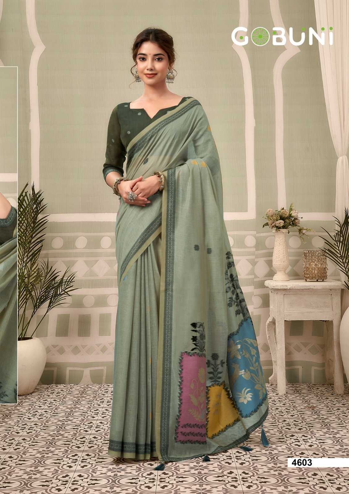 YNF Wholesale Cotton Designer Sarees KESH722 Gobuni Sushma | Surat Manufacturer