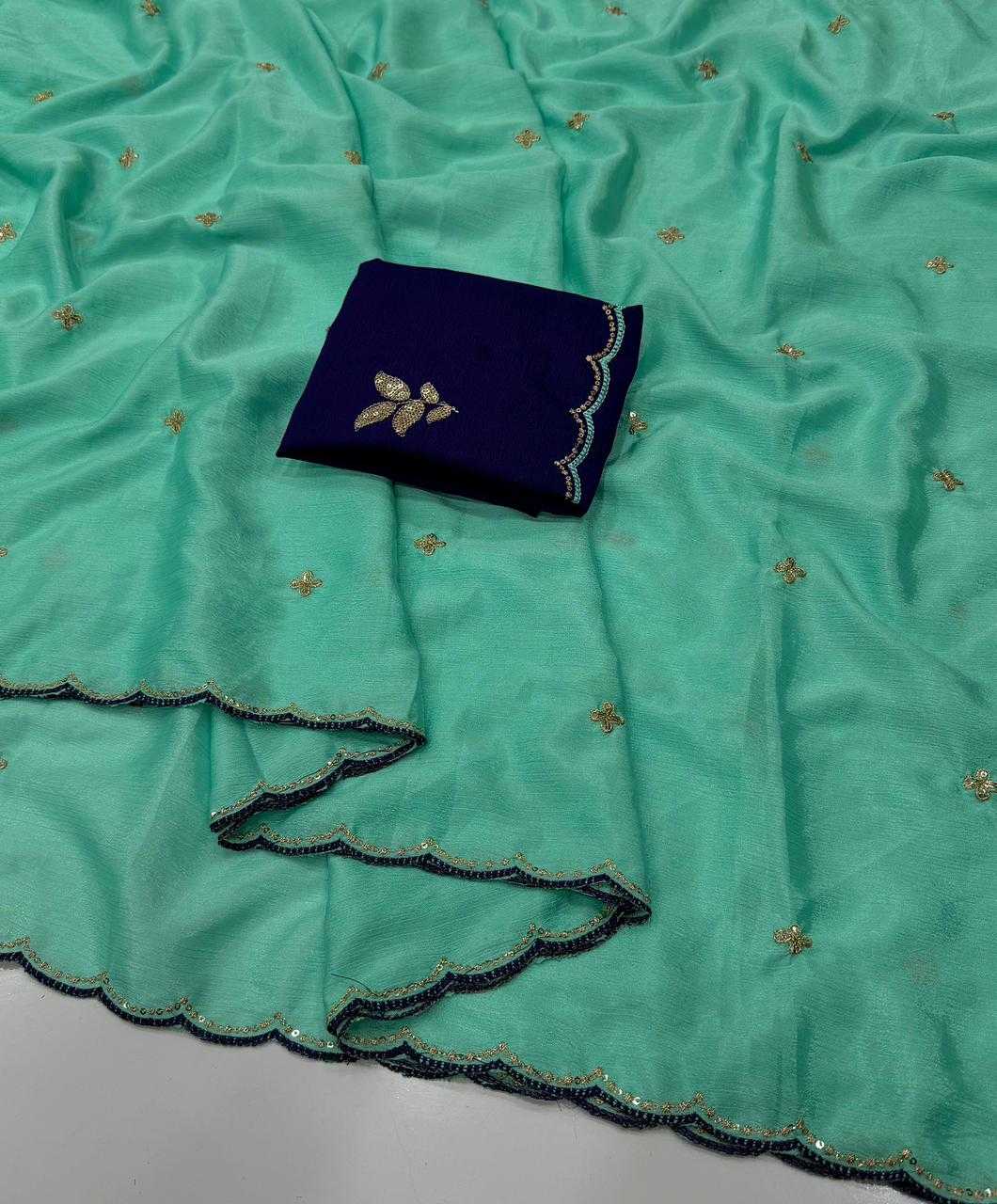 YNF Wholesale Chinon Designer Sarees  | Surat Manufacturer