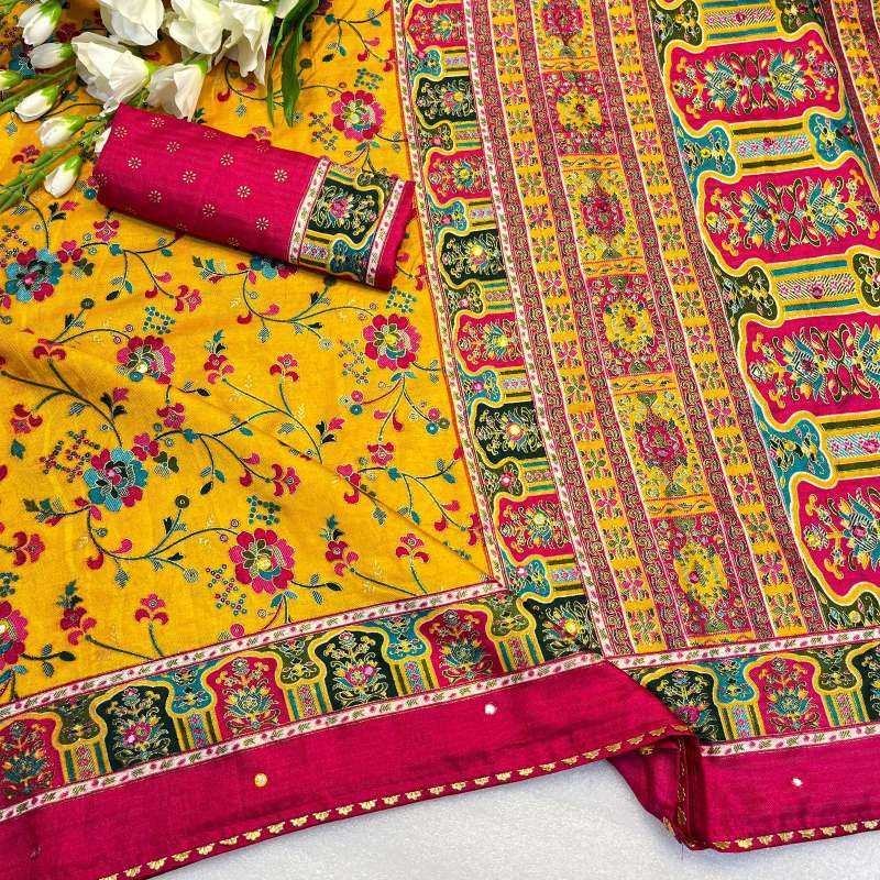 YNF Wholesale Pashmina Soft Silk Sarees  | Surat Manufacturer