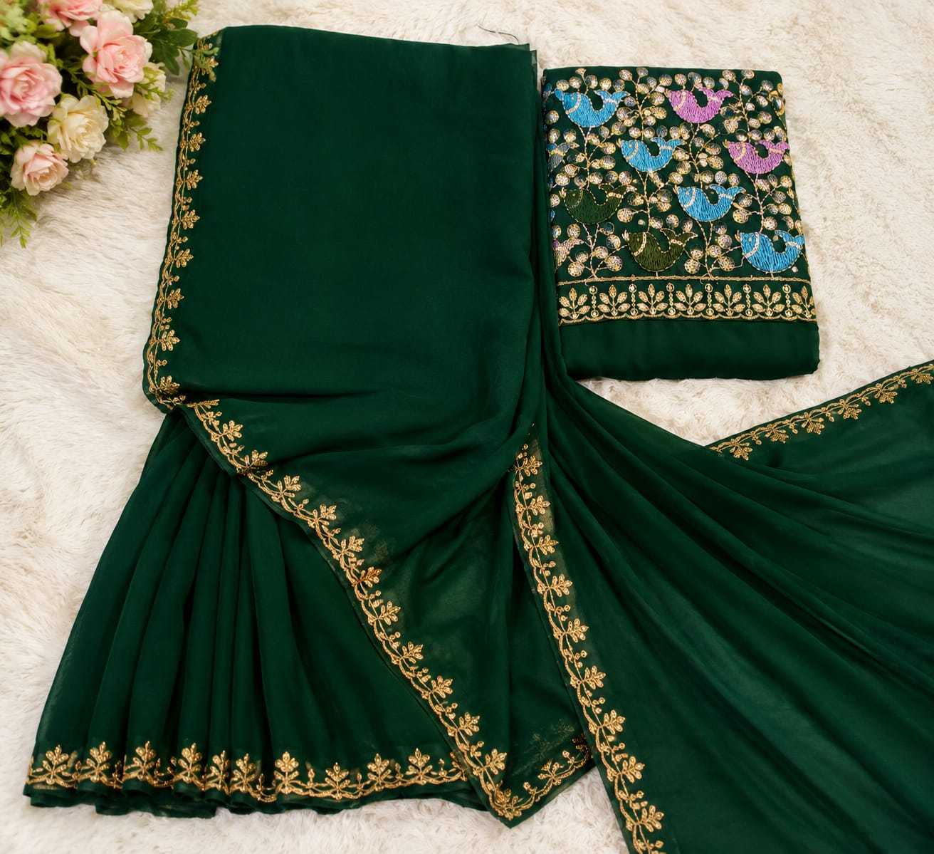 YNF Wholesale Premium Georgette Designer Sarees KESH731 Trisha | Surat Manufacturer