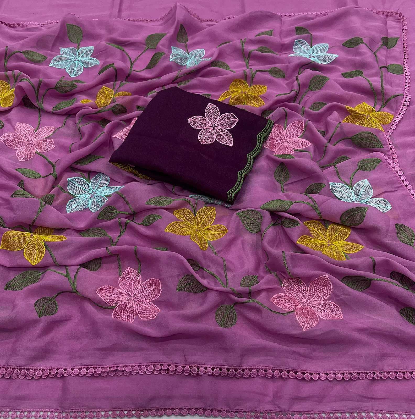YNF Wholesale Georgette Designer Sarees  | Surat Manufacturer