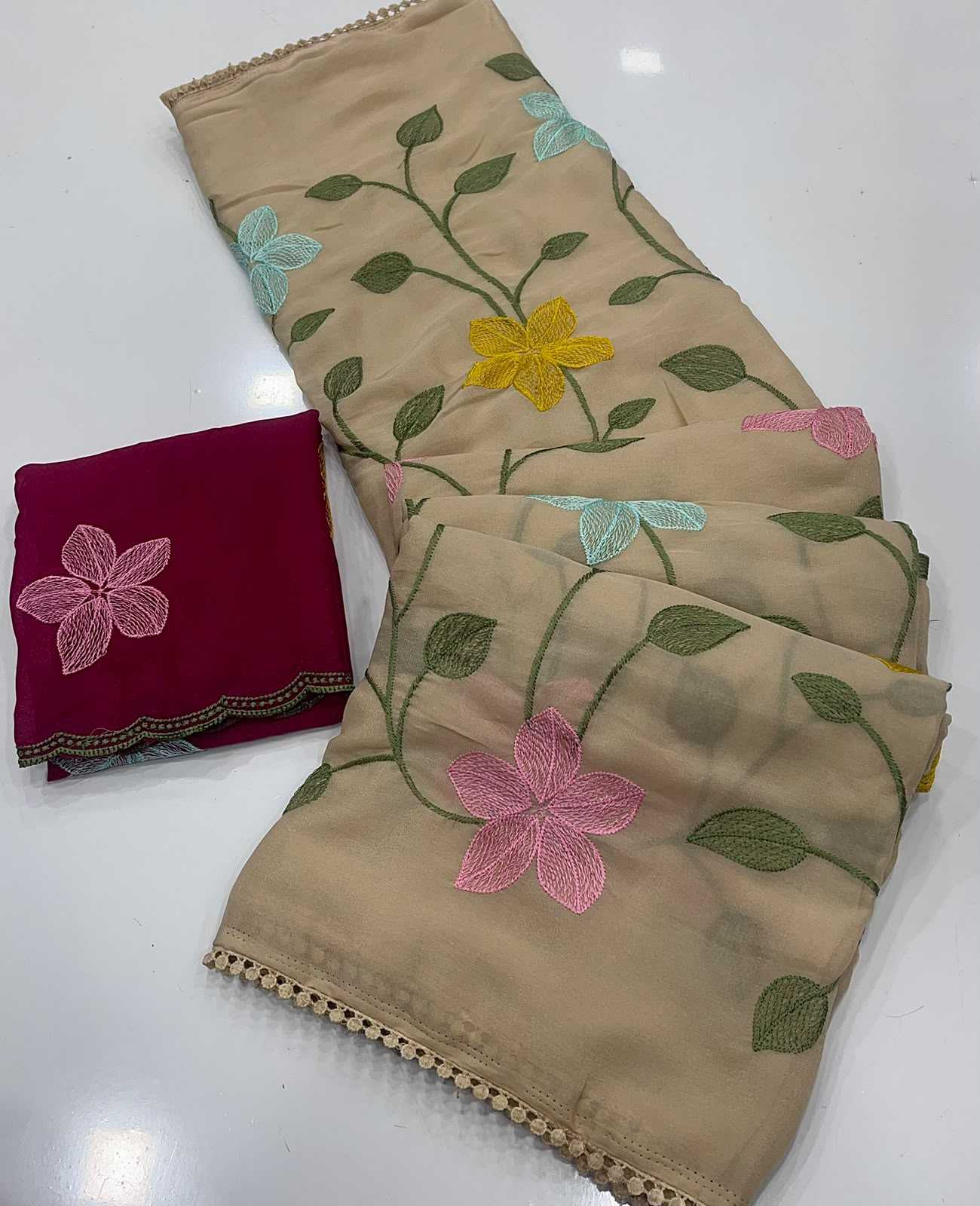 YNF Wholesale Georgette Designer Sarees  | Surat Manufacturer