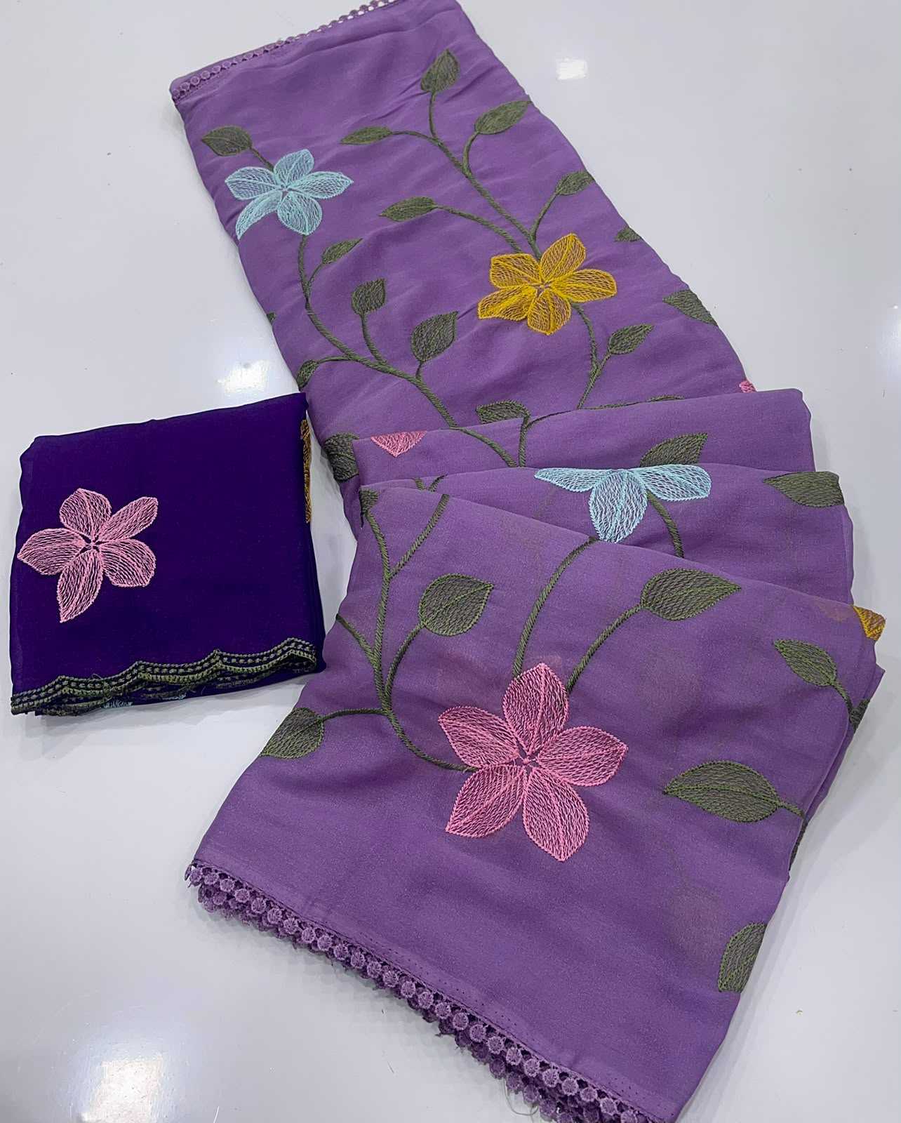 YNF Wholesale Georgette Designer Sarees  | Surat Manufacturer