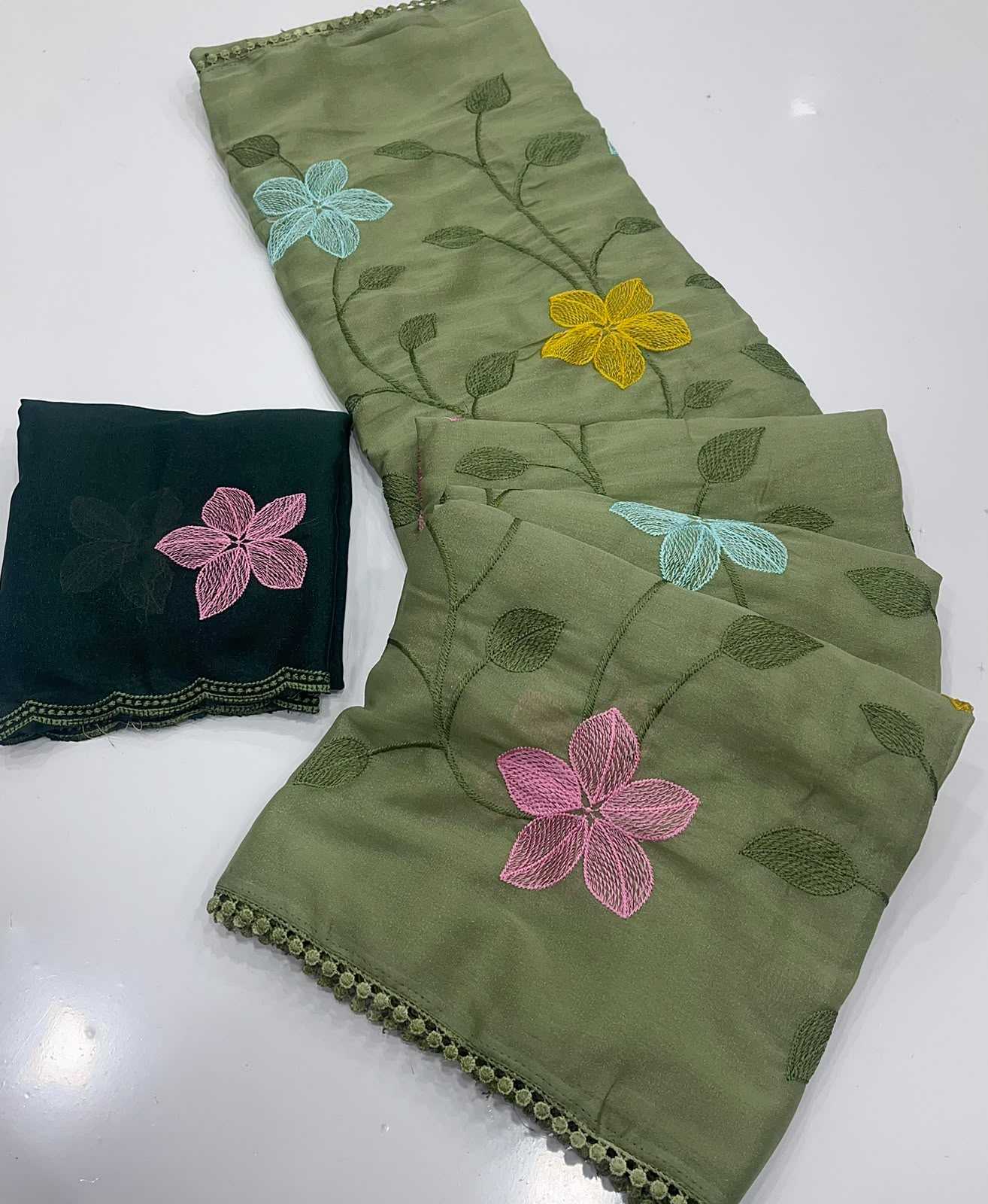 YNF Wholesale Georgette Designer Sarees  | Surat Manufacturer