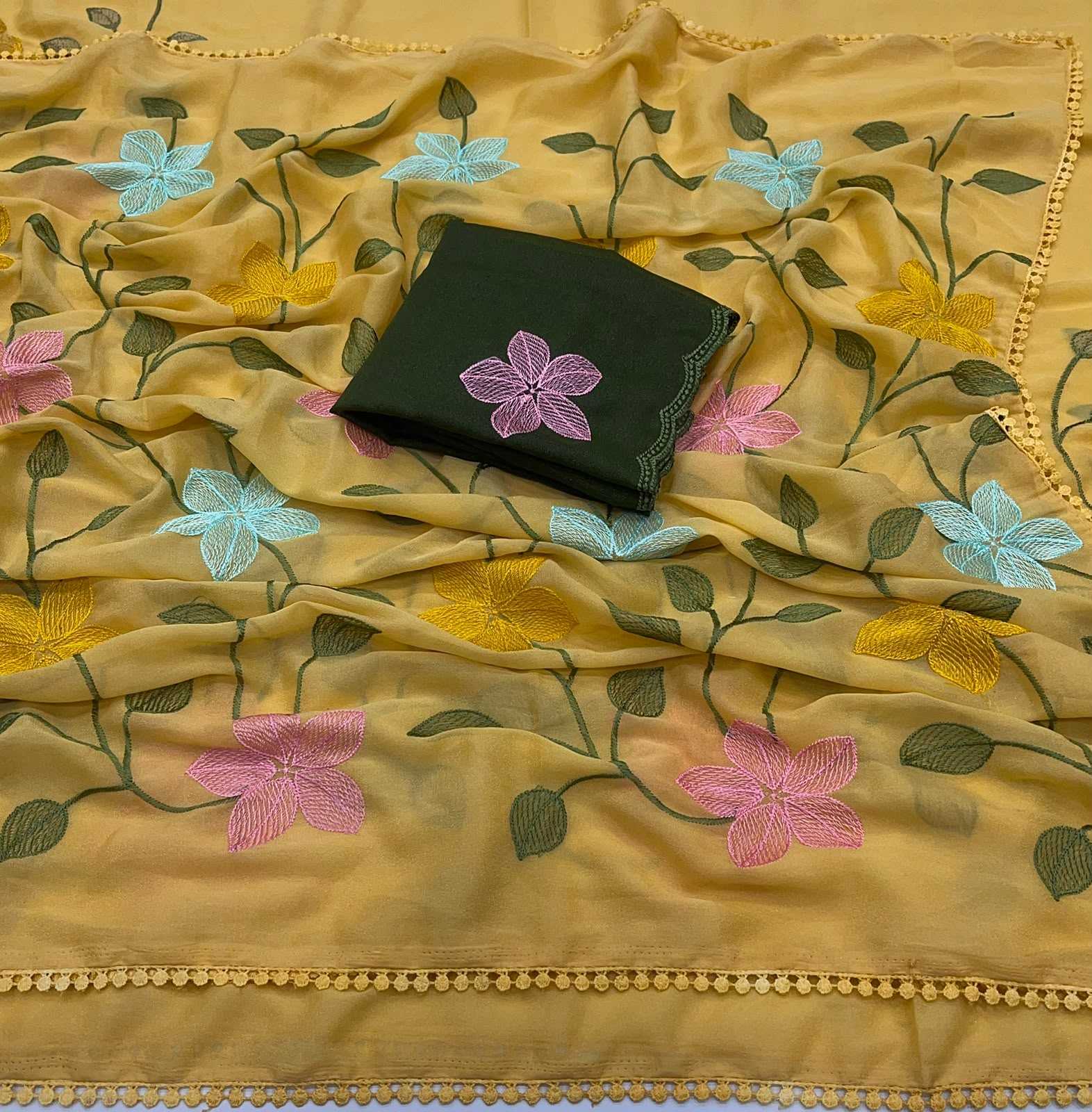 YNF Wholesale Georgette Designer Sarees  | Surat Manufacturer
