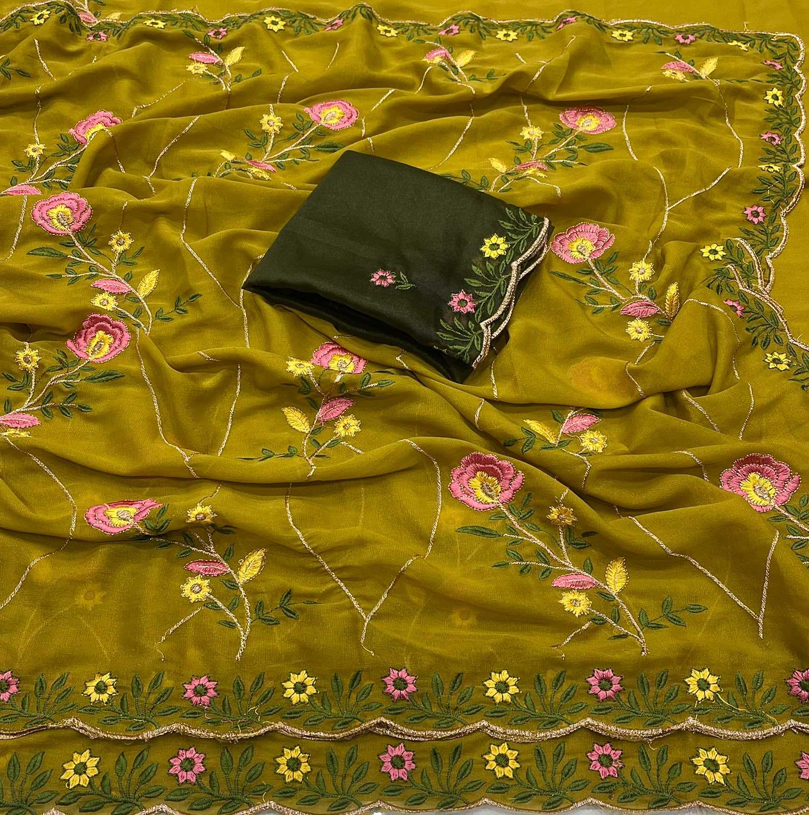YNF Wholesale Georgette Georgette Sarees KESH741 Radhika | Surat Manufacturer