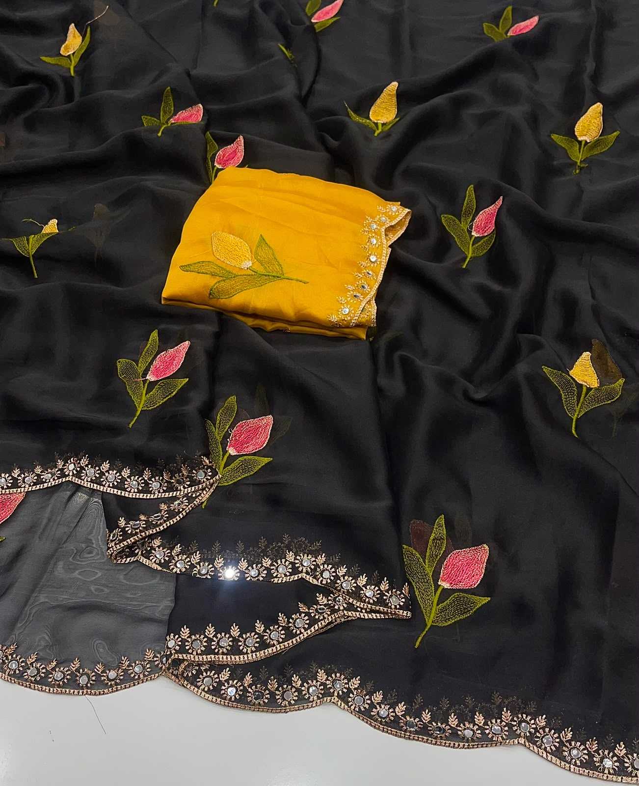 YNF Wholesale Rangoli Silk Embroidered Sarees  | Surat Manufacturer