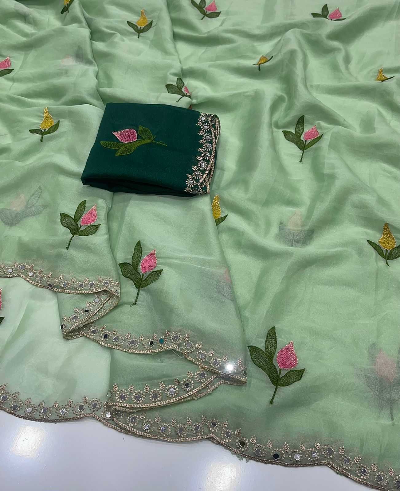 YNF Wholesale Rangoli Silk Embroidered Sarees  | Surat Manufacturer