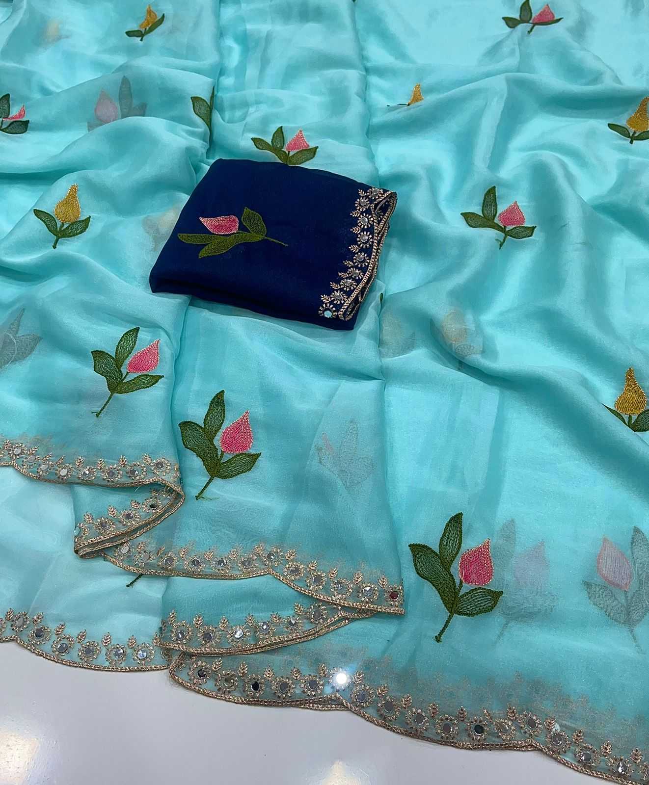 YNF Wholesale Rangoli Silk Embroidered Sarees  | Surat Manufacturer