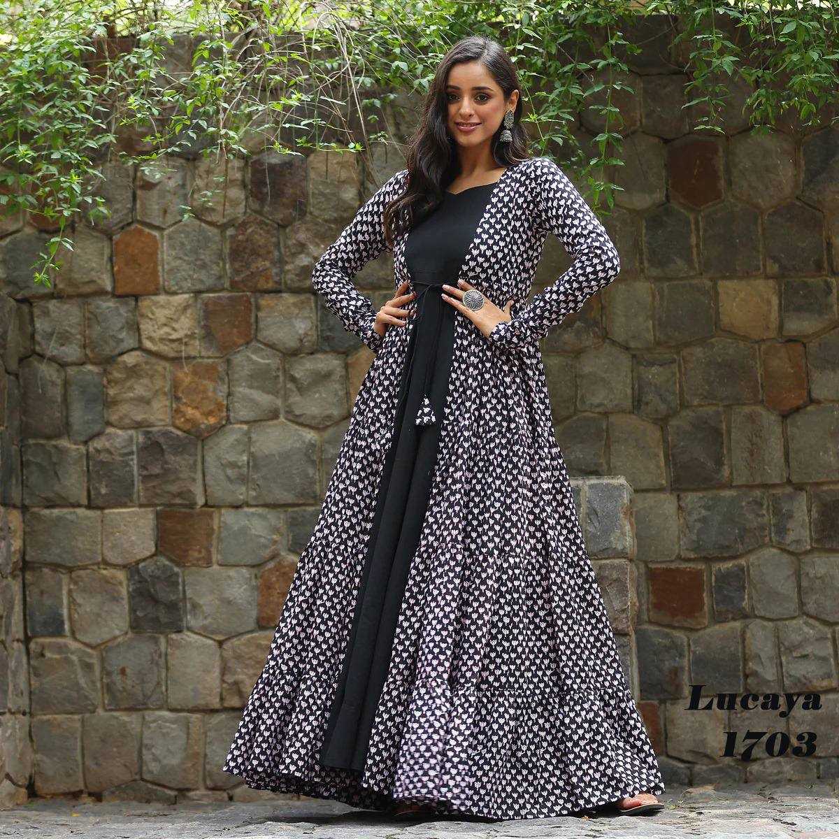 YNF Wholesale Pure Maslin Silk Printed Gowns KESH744 17 | Surat Manufacturer