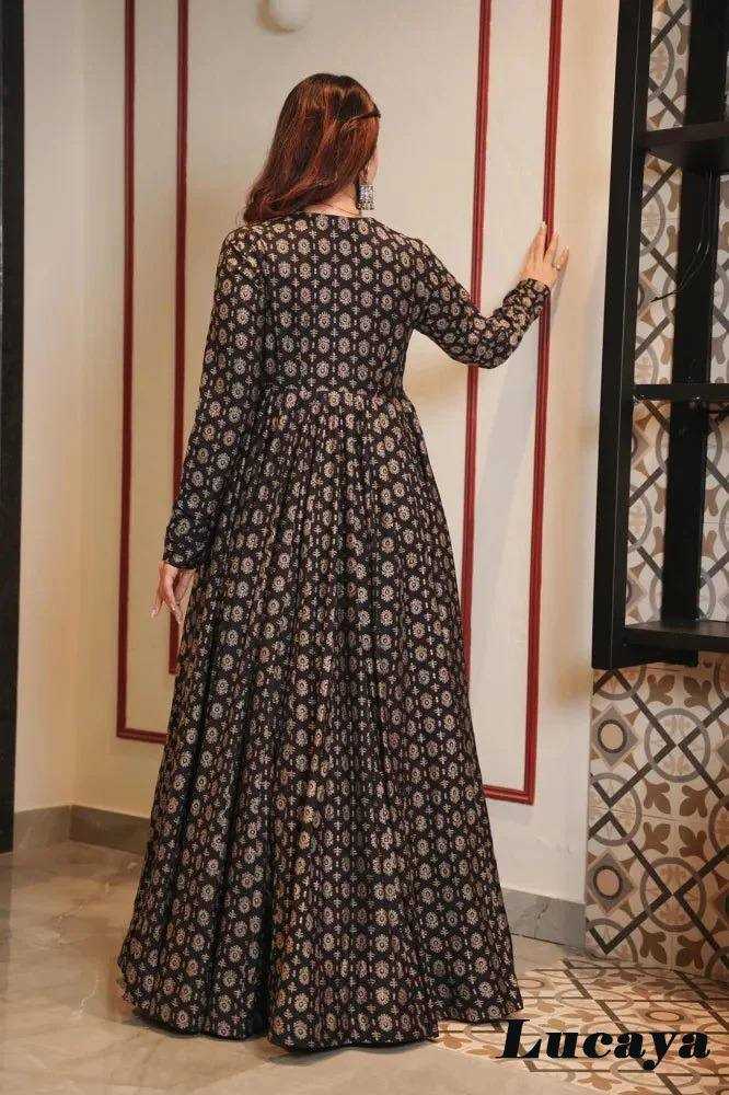 YNF Wholesale Pure Maslin Silk Printed Gowns KESH744 17 | Surat Manufacturer