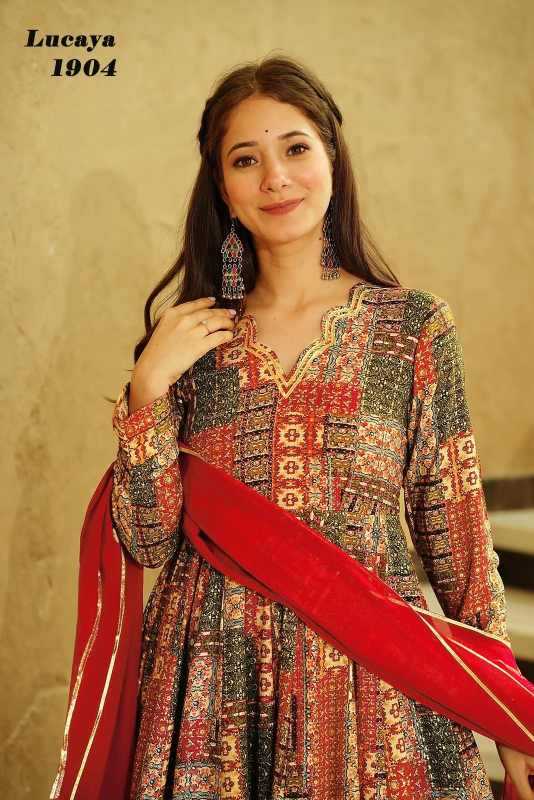 YNF Wholesale Heavy Rayon Printed Gowns KESH744 19 | Surat Manufacturer