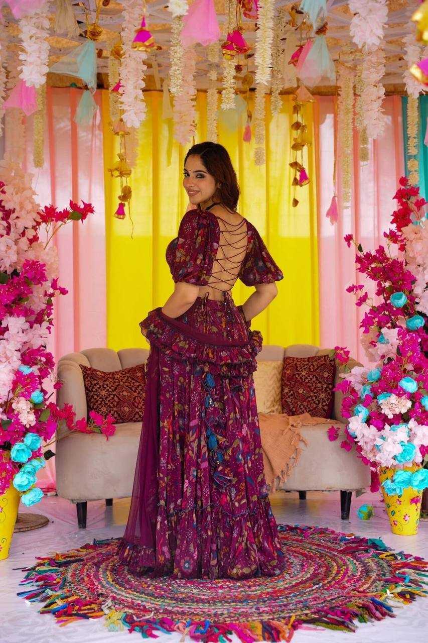 YNF Wholesale Chinon Printed Lehenga KESH744 2 | Surat Manufacturer