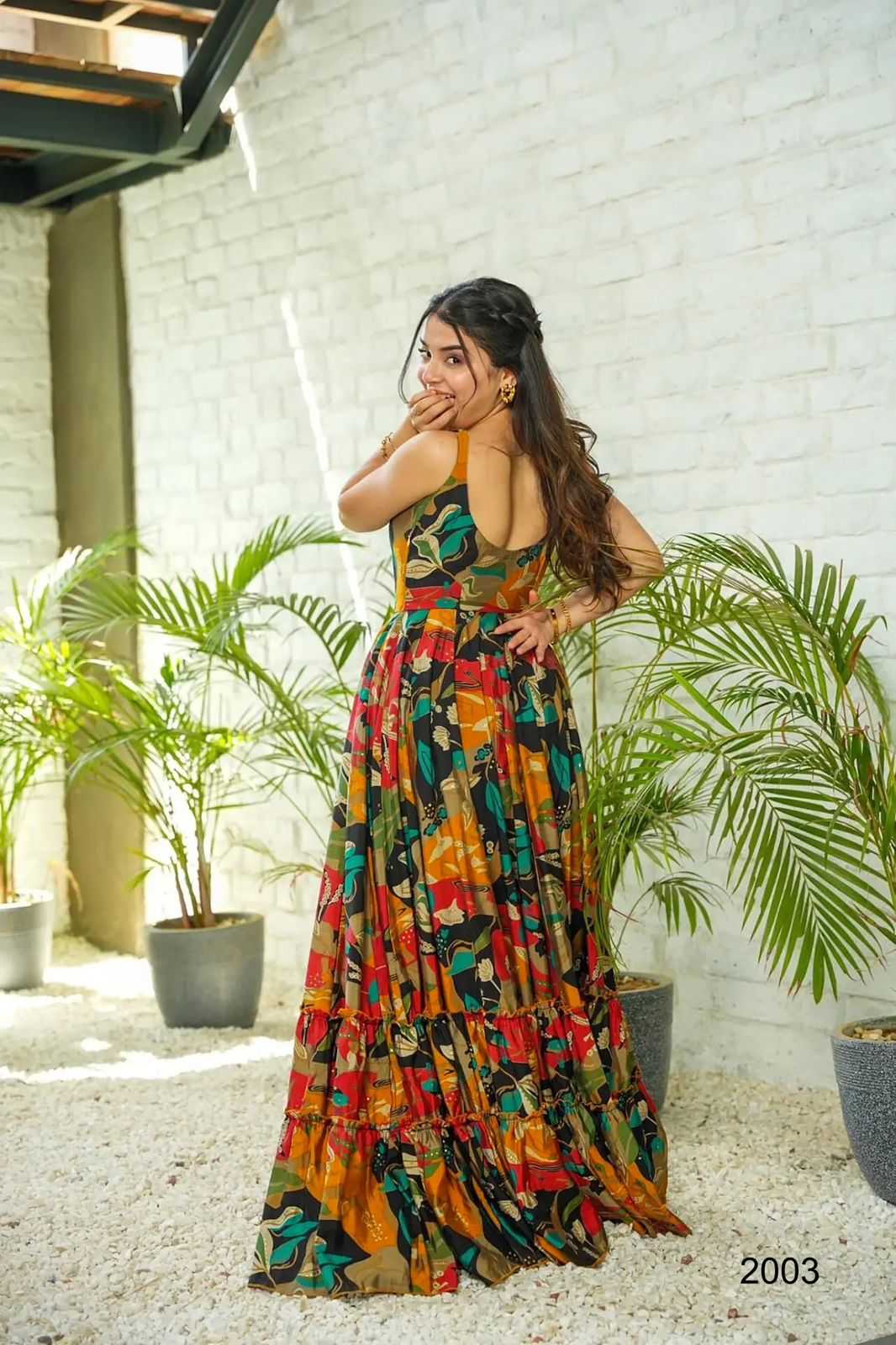 YNF Wholesale Heavy Rayon Printed Gowns KESH744 20 | Surat Manufacturer