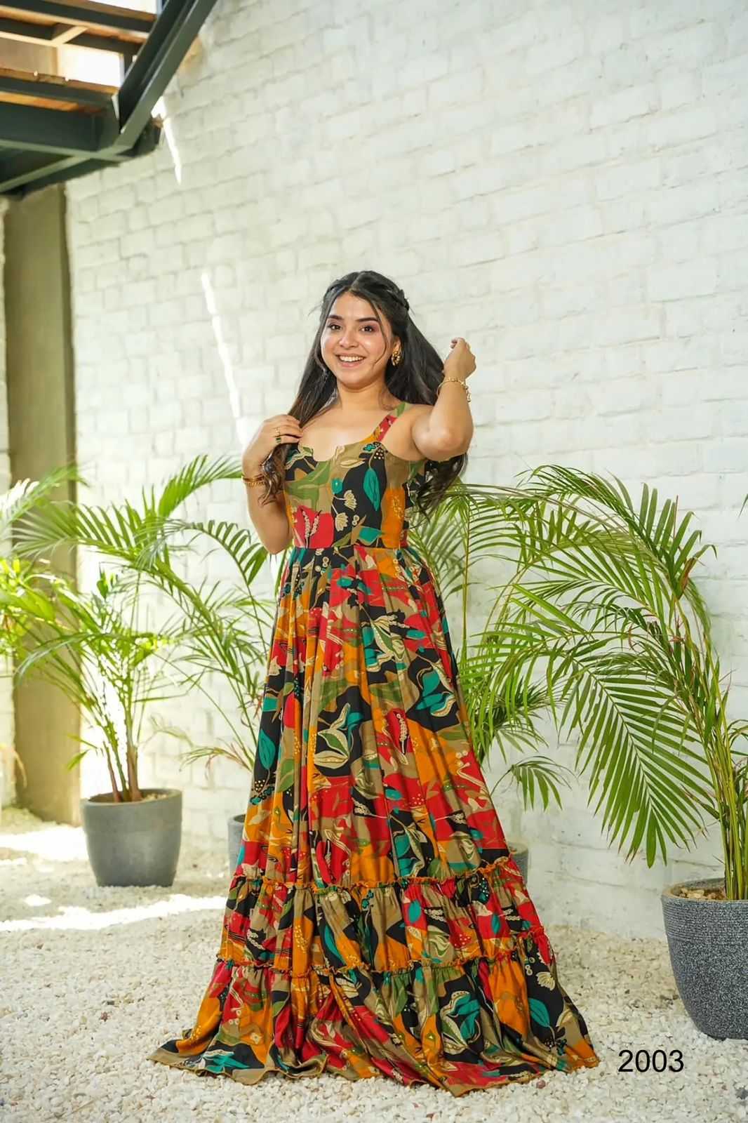YNF Wholesale Heavy Rayon Printed Gowns KESH744 20 | Surat Manufacturer