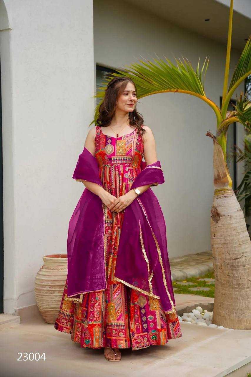 YNF Wholesale Heavy Silk Printed Gowns KESH744 23 | Surat Manufacturer