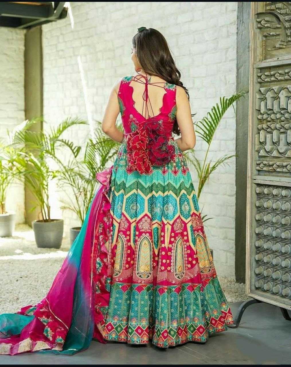 YNF Wholesale Heavy Silk Printed Gowns KESH744 23 | Surat Manufacturer