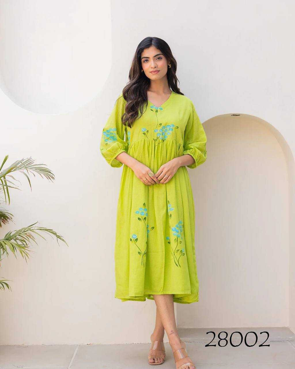 YNF Wholesale Kota Checks Printed Gowns KESH744 28 | Surat Manufacturer