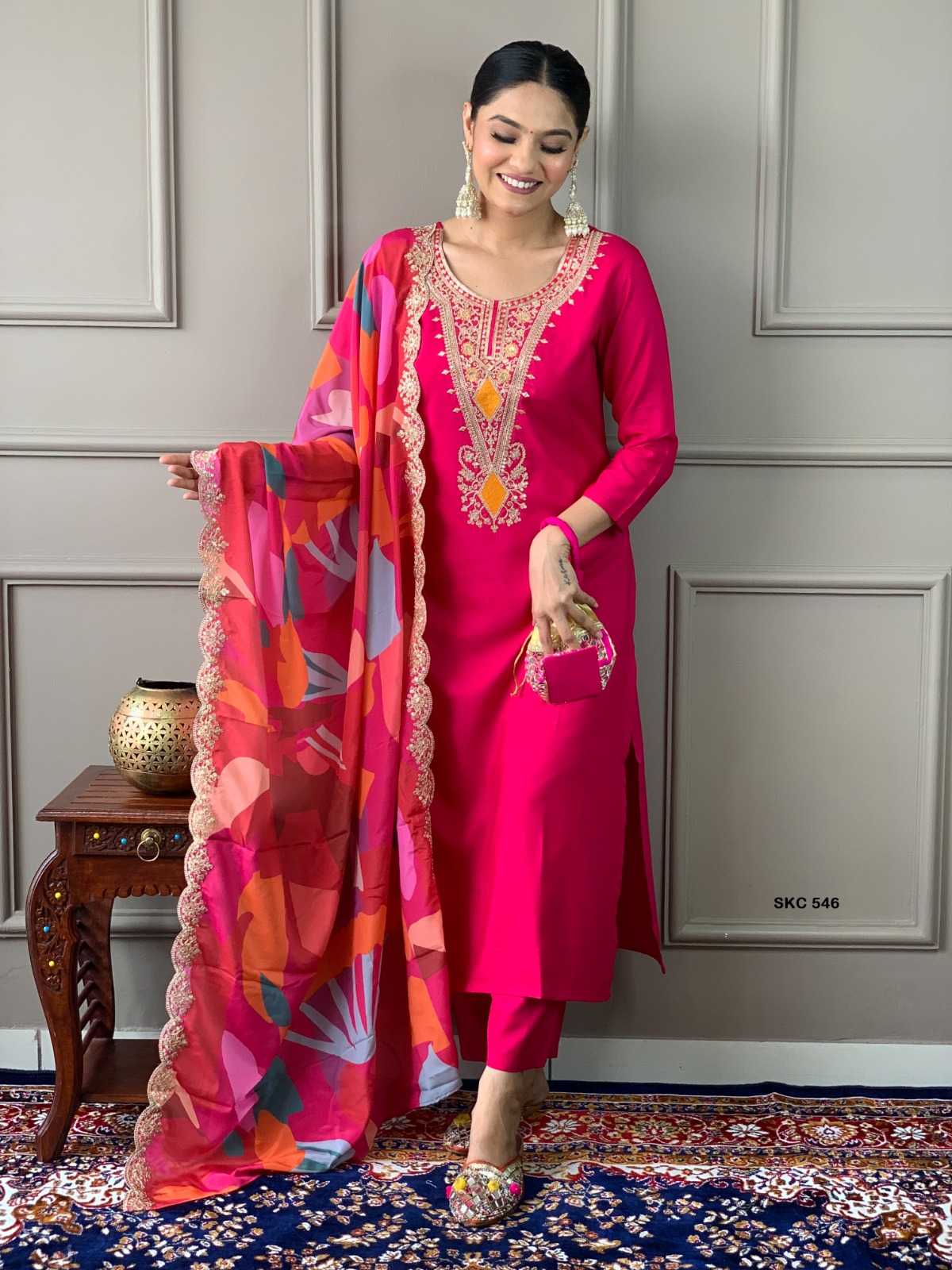 YNF Wholesale Viscose Chanderi Designer Kurtis  | Surat Manufacturer
