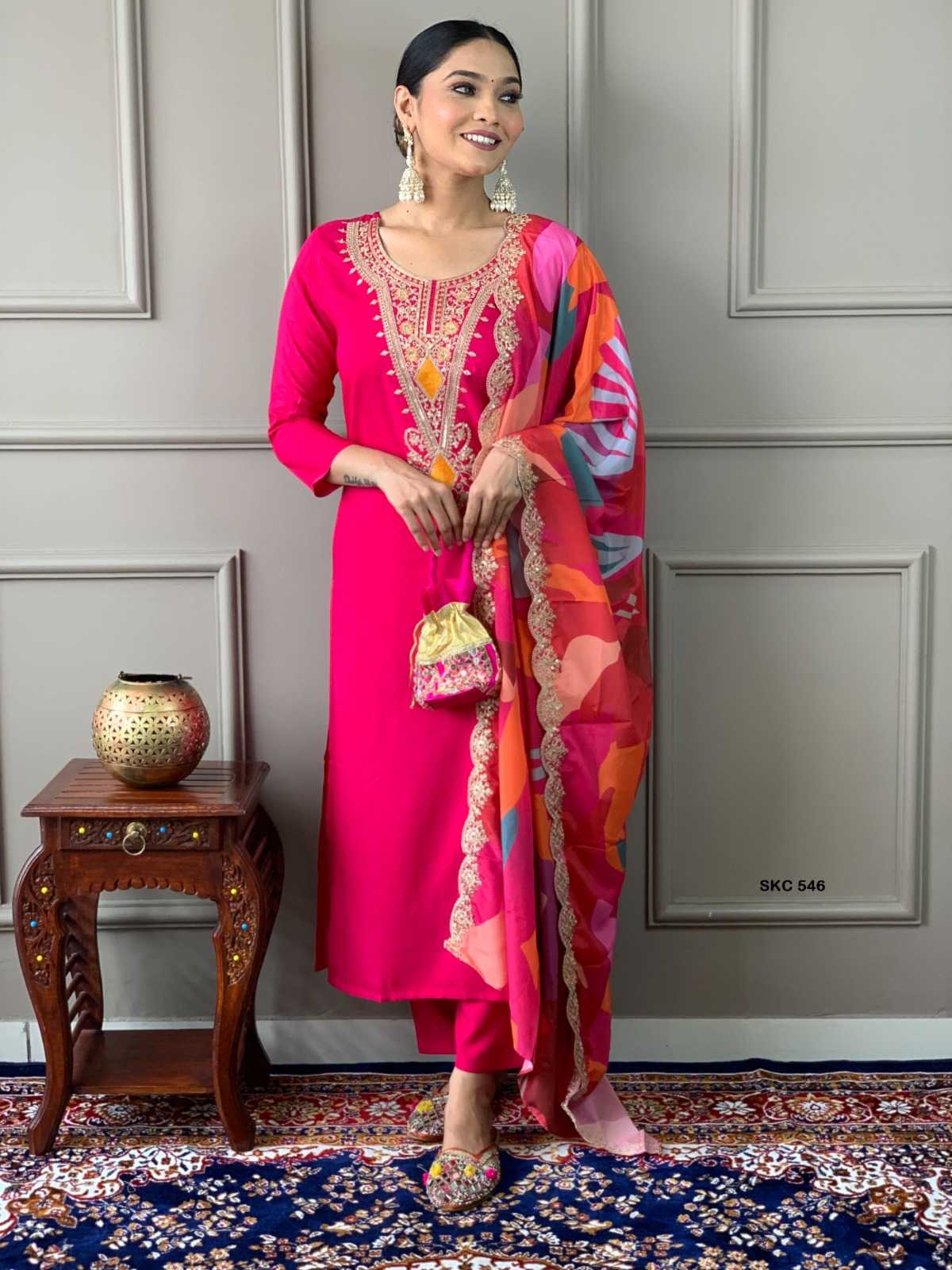 YNF Wholesale Viscose Chanderi Designer Kurtis  | Surat Manufacturer