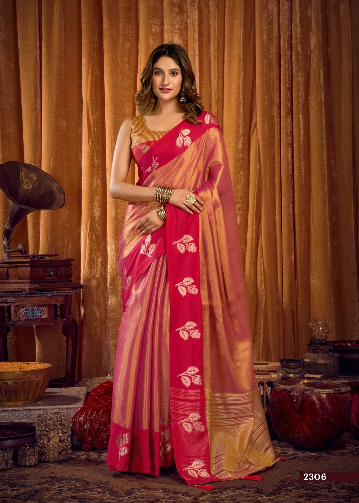 YNF Wholesale Tissue Designer Sarees  | Surat Manufacturer