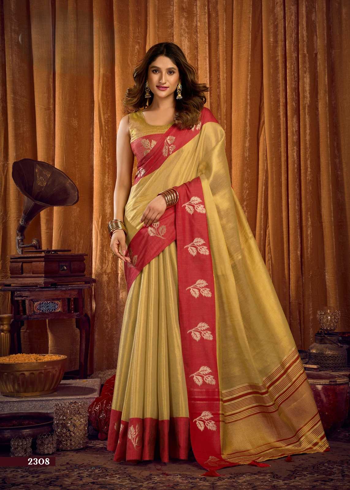 YNF Wholesale Tissue Designer Sarees  | Surat Manufacturer