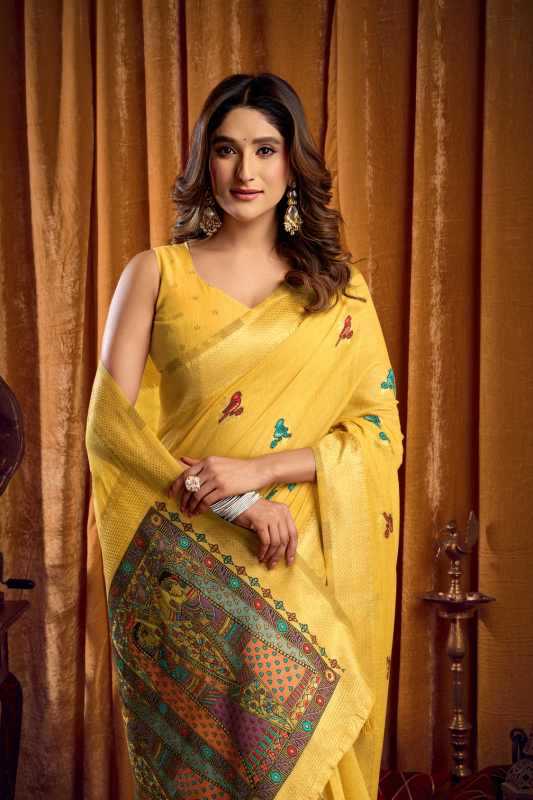 YNF Wholesale Khadi Cotton Jacquard Saree KESH744 SHRUTI | Surat Manufacturer