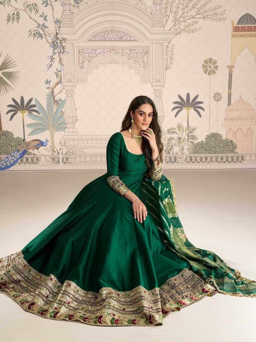 YNF Wholesale Vichitra Silk Embroidery Gowns  | Surat Manufacturer