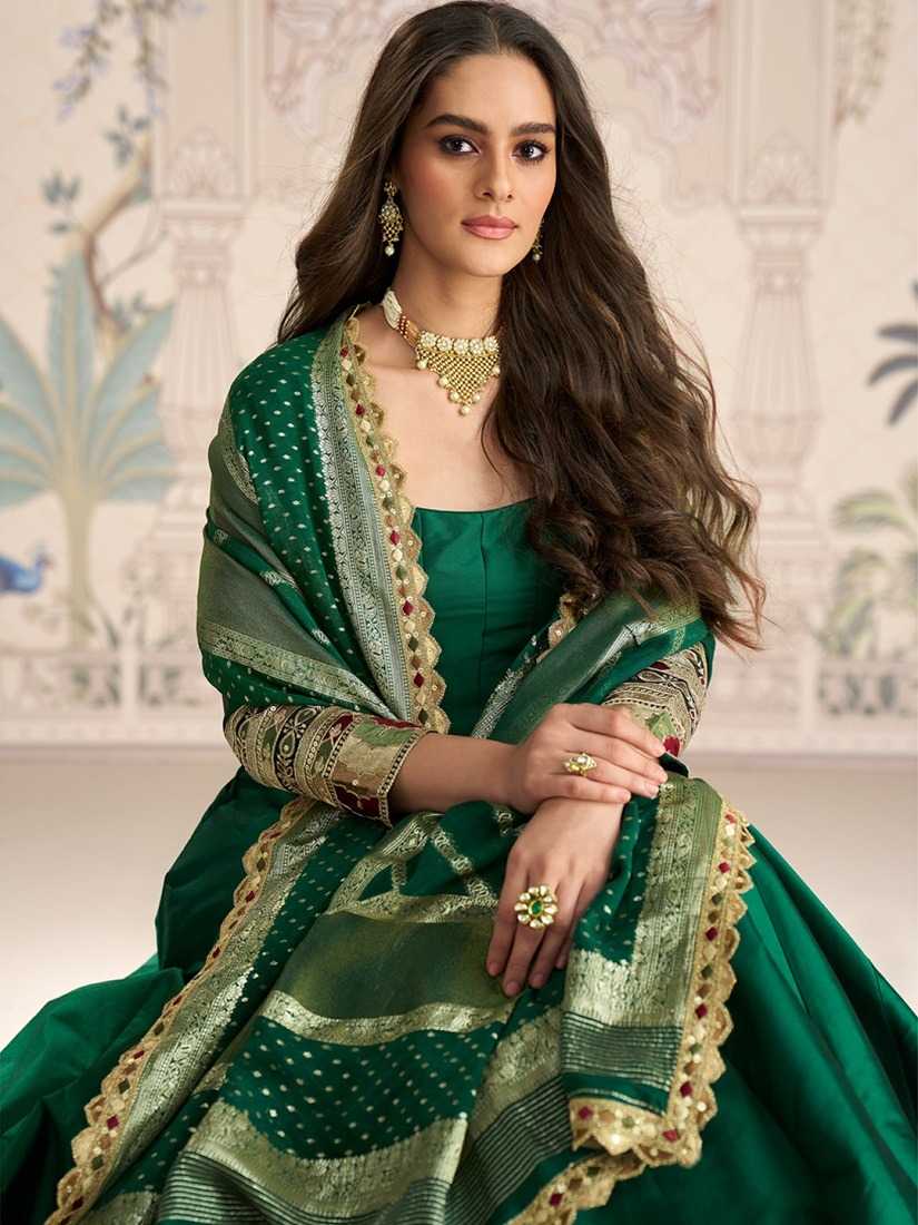 YNF Wholesale Vichitra Silk Embroidery Gowns  | Surat Manufacturer