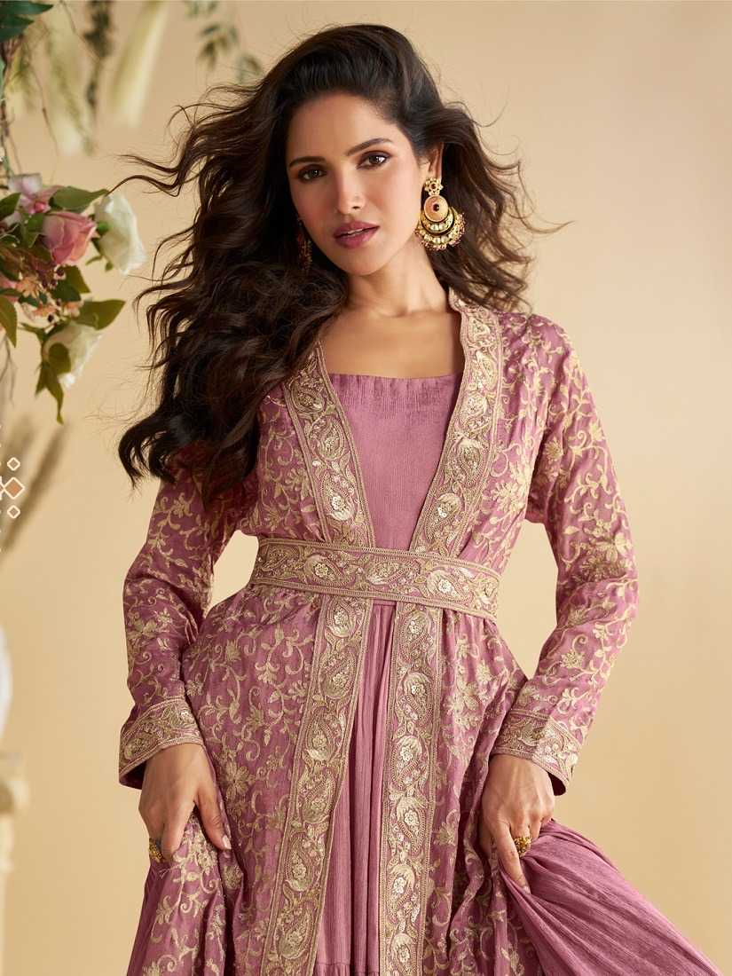 YNF Wholesale Chinon Silk Embroidery Gowns  | Surat Manufacturer