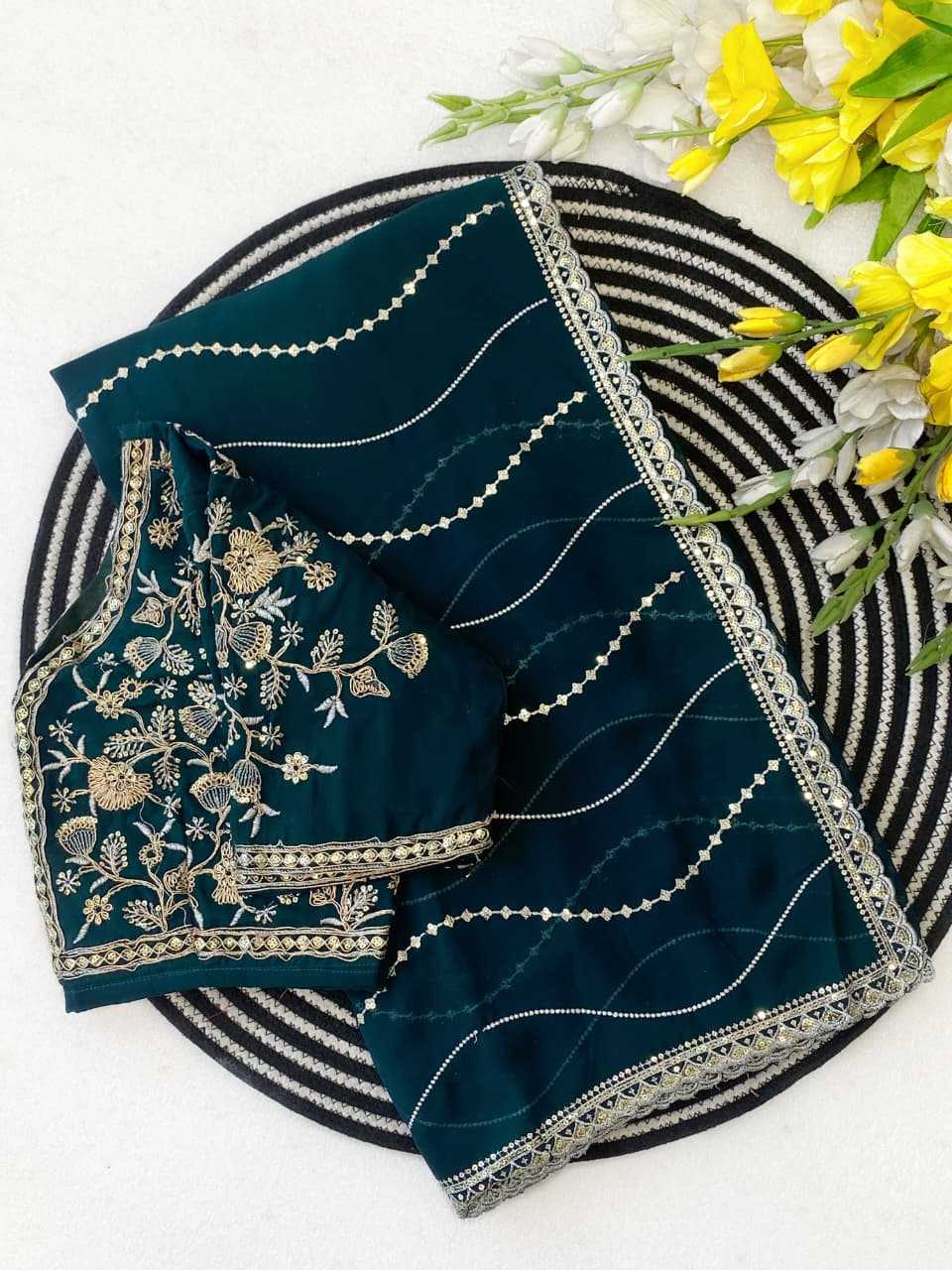 YNF Wholesale Georgette Party Wear Sarees  | Surat Manufacturer