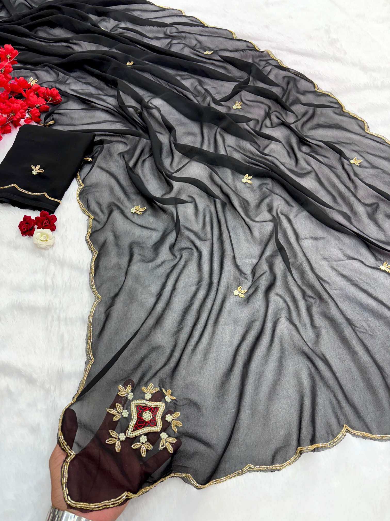 YNF Wholesale Georgette Designer Sarees  | Surat Manufacturer