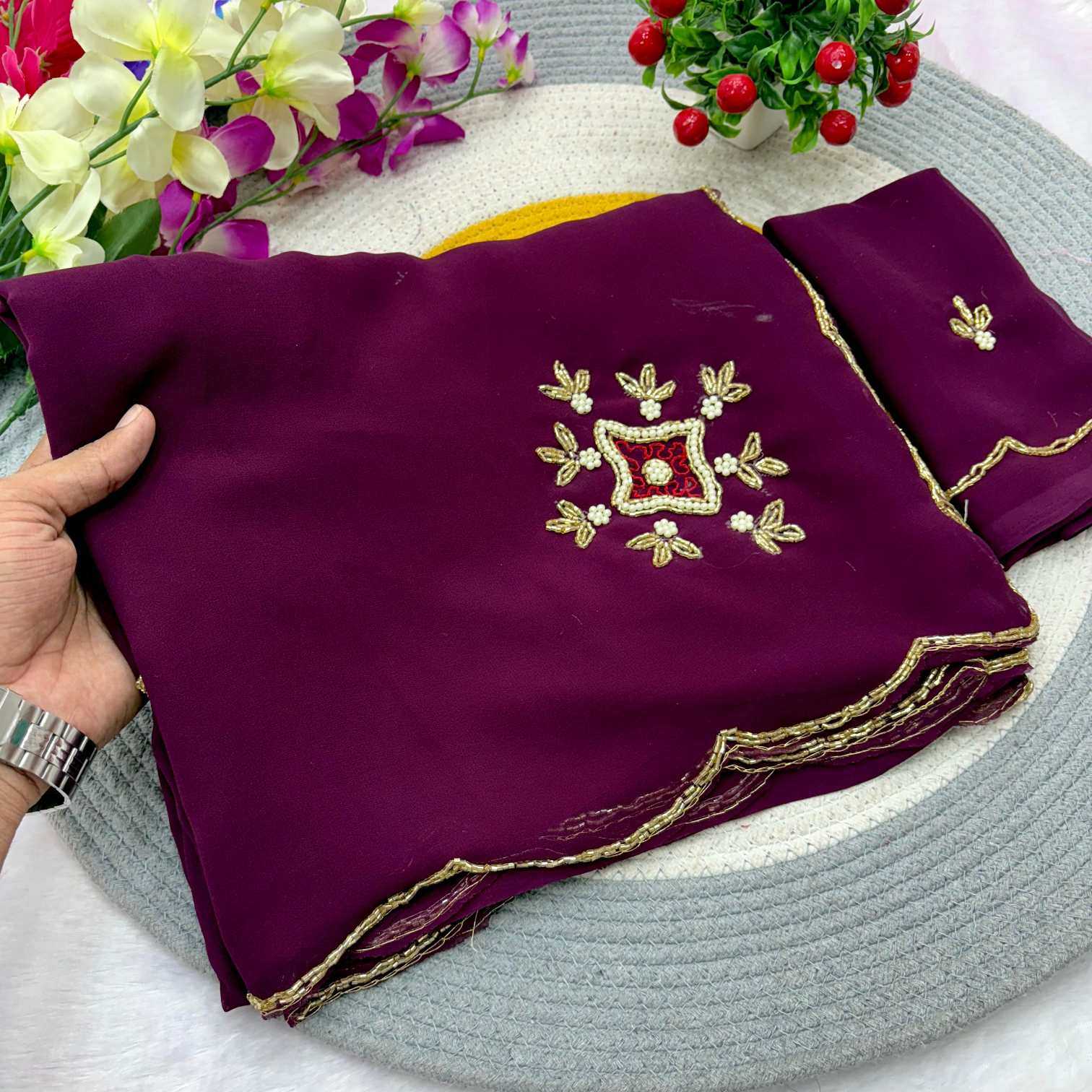 YNF Wholesale Georgette Designer Sarees  | Surat Manufacturer