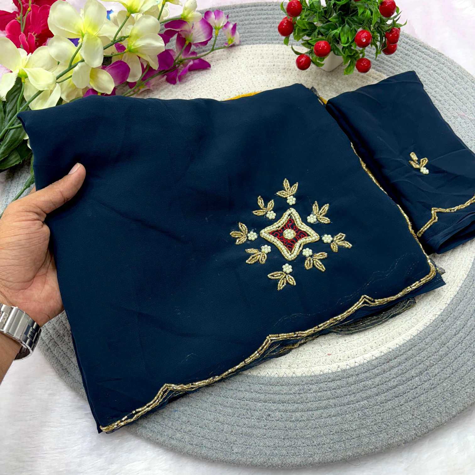 YNF Wholesale Georgette Designer Sarees  | Surat Manufacturer