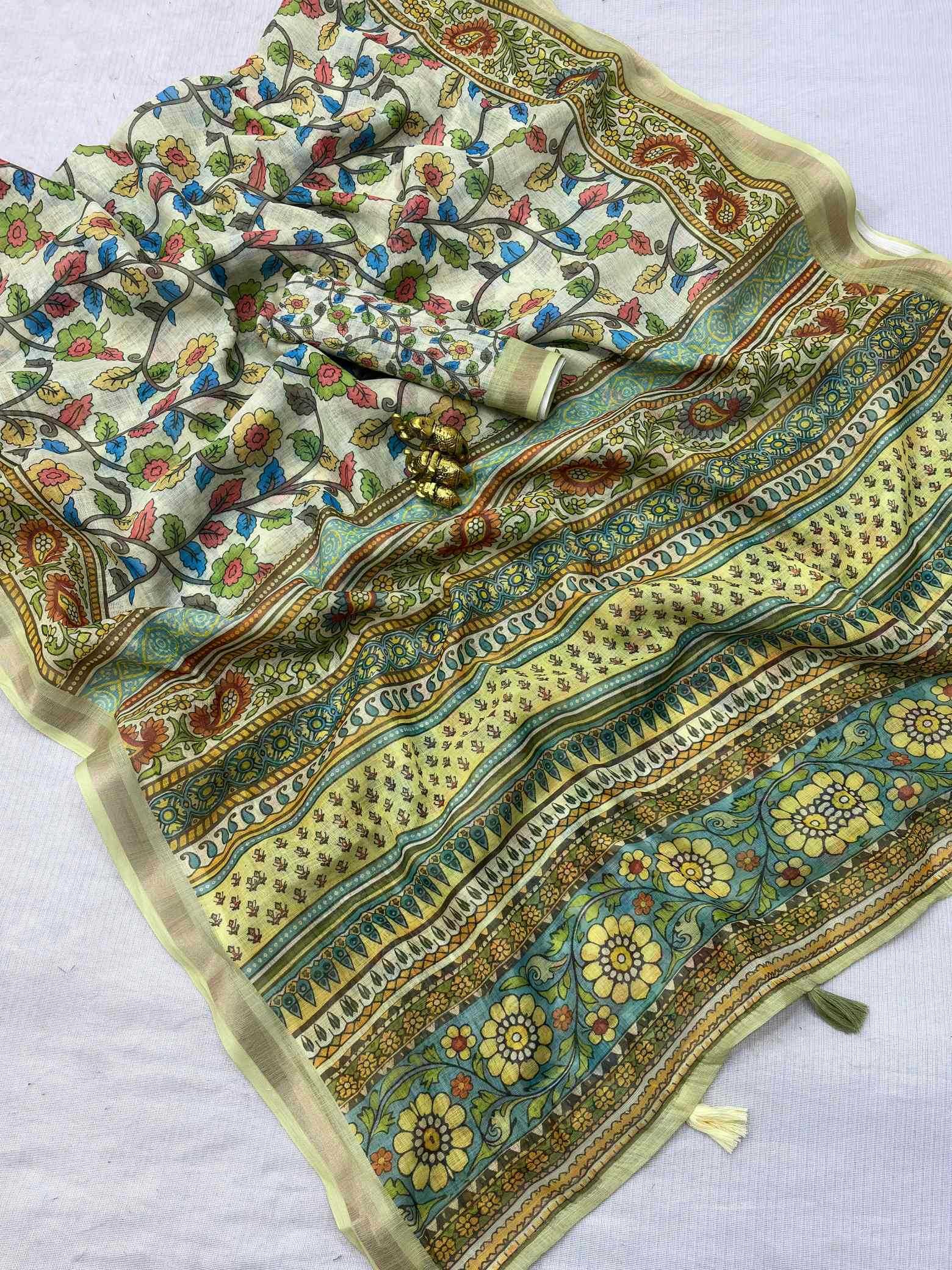 YNF Wholesale Linen Designer Sarees  | Surat Manufacturer