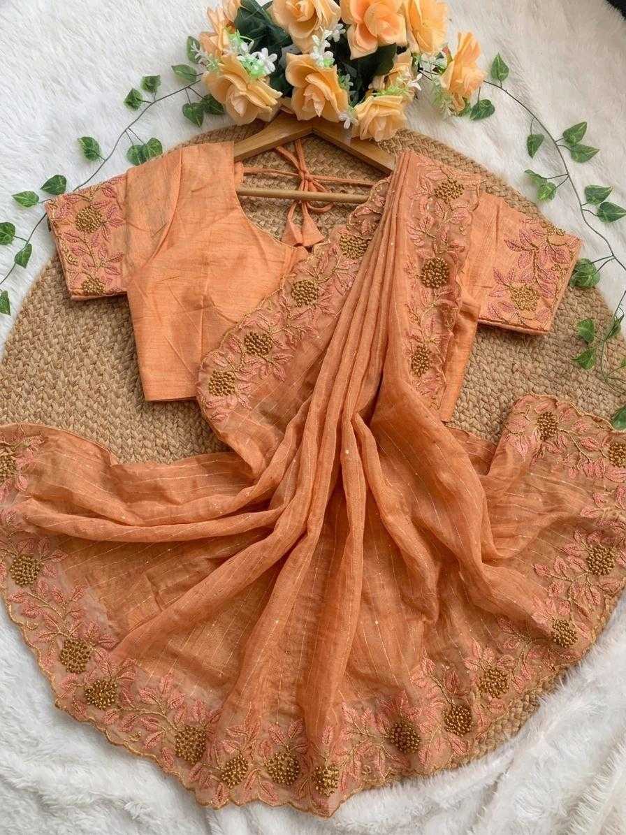 YNF Wholesale Organza Organza Sarees  | Surat Manufacturer