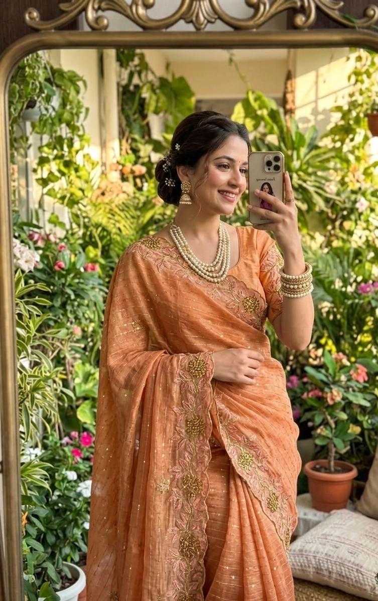 YNF Wholesale Organza Organza Sarees  | Surat Manufacturer