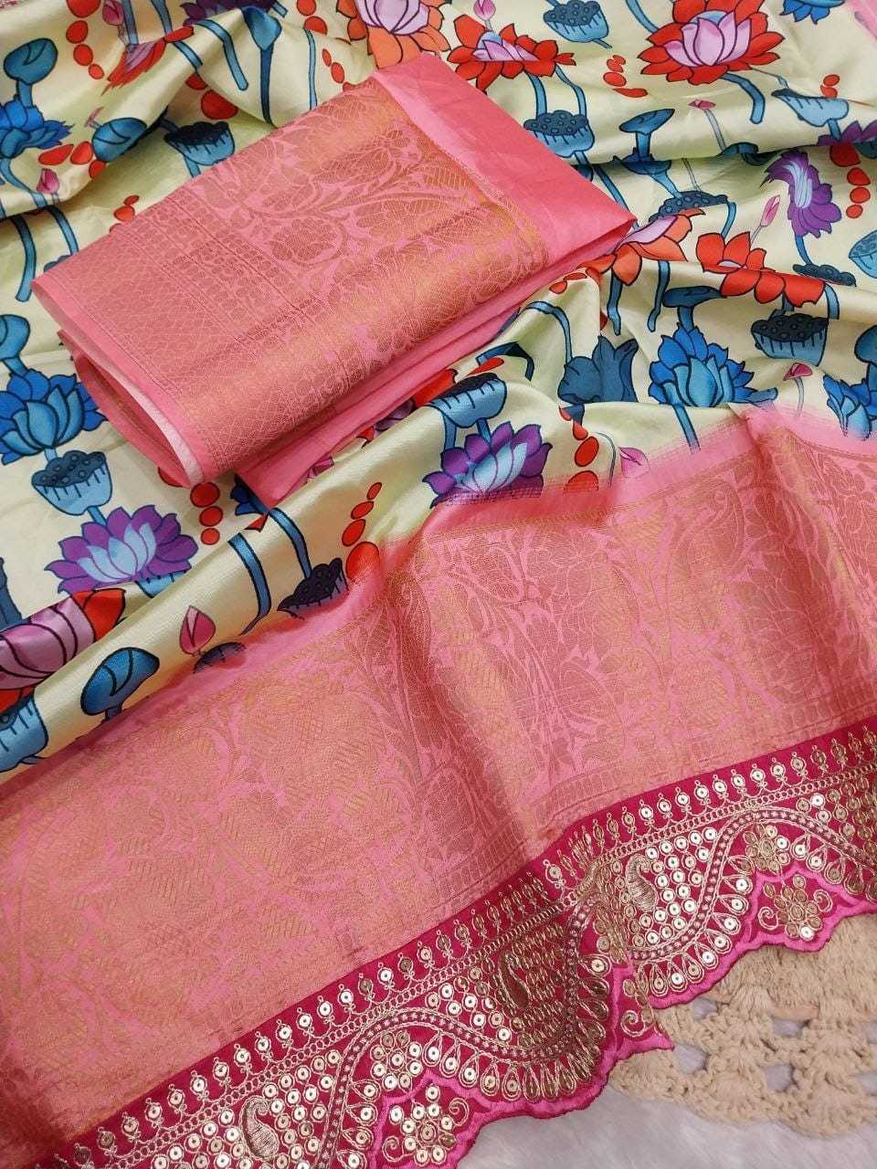 YNF Wholesale Dola Silk Printed Silk Saree  | Surat Manufacturer