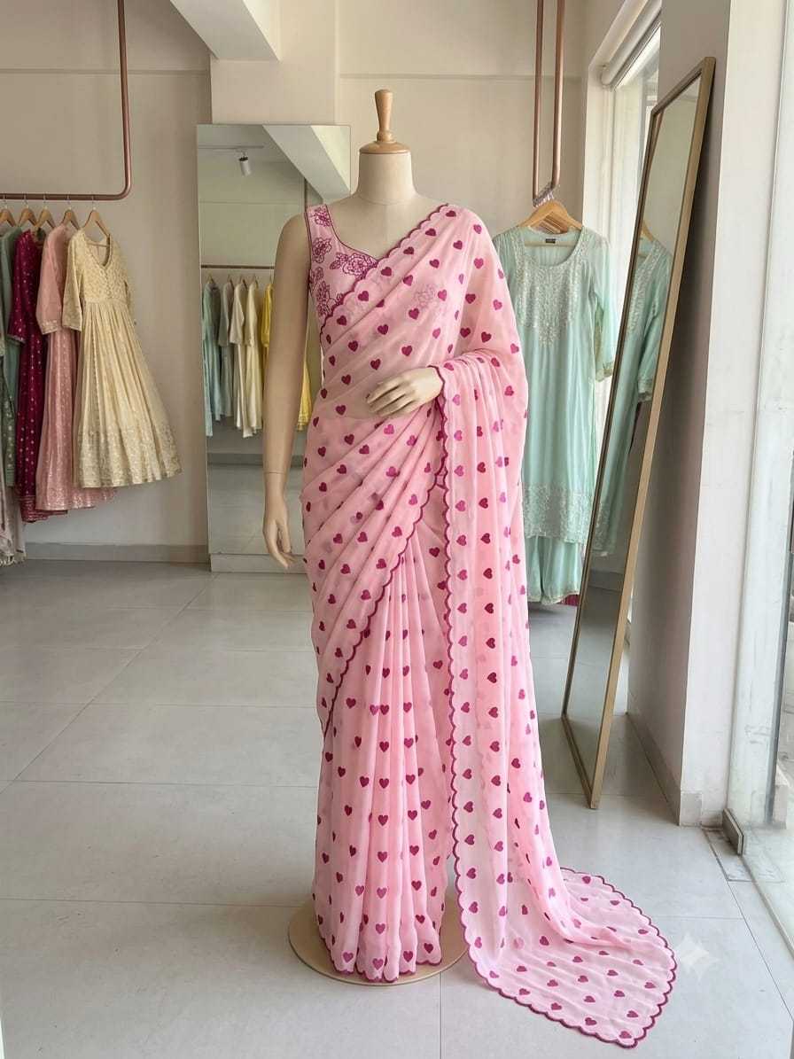 YNF Wholesale Georgette Designer Sarees  | Surat Manufacturer