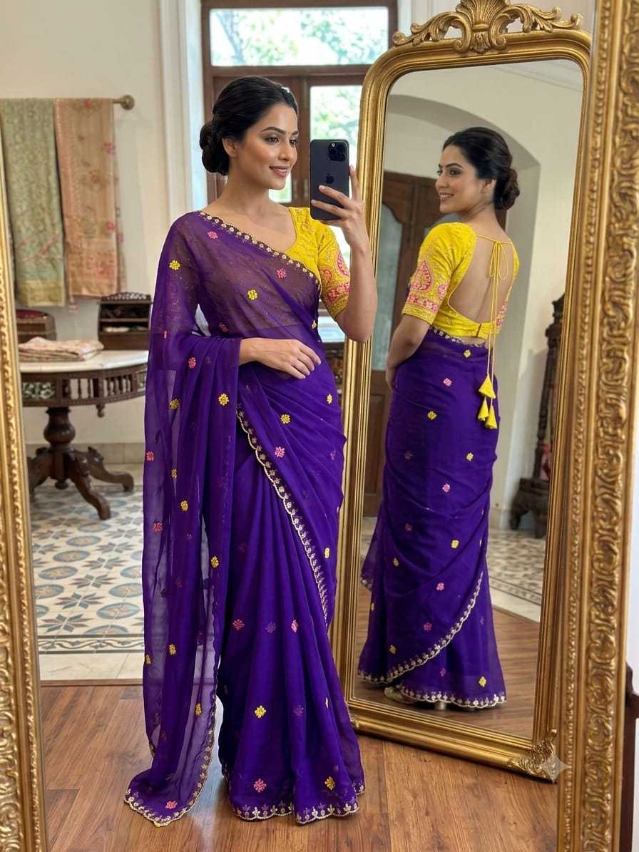 YNF Wholesale Chiffon Designer Sarees  | Surat Manufacturer